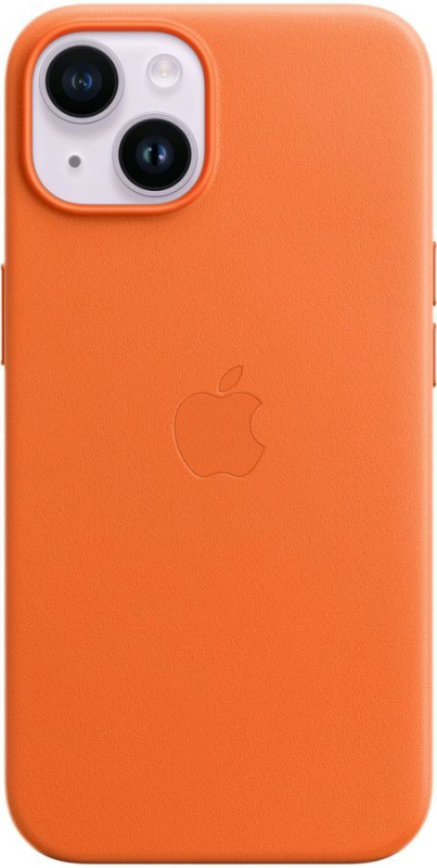 Купить  Apple iPhone 14 Leather Case with MagSafe, orange (MPP83FE-A)-1.jpg